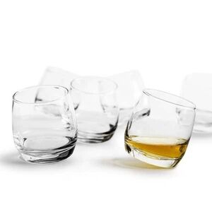 SAGAFORM Rocking Whiskey Tumbler Glasses, 6 3/4-Ounces, Set of 6
